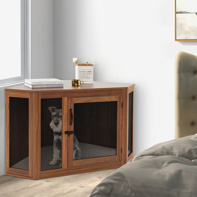 Dog crate corner clearance table